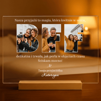Przyjaźń to magia - Druk na szkle, spersonalizowany prezent dla przyjaciółki - idamell.com