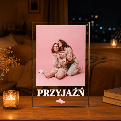 Przyjaźń zdjęcie - Druk na szkle, spersonalizowany prezent dla przyjaciółki - idamell.com