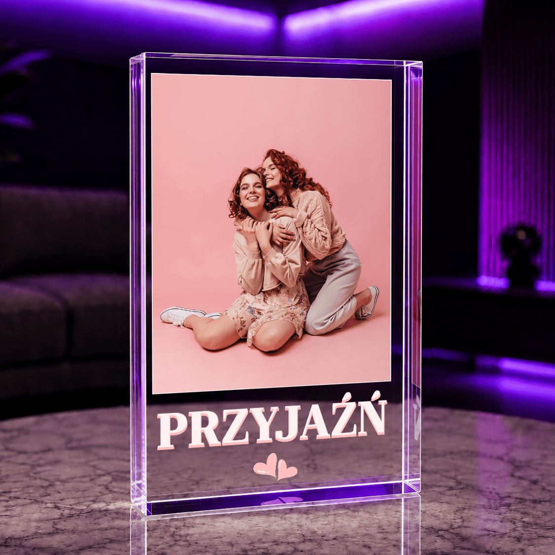 Przyjaźń zdjęcie - Druk na szkle, spersonalizowany prezent dla przyjaciółki - idamell.com