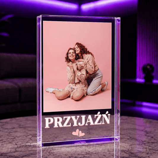 Przyjaźń zdjęcie - Druk na szkle, spersonalizowany prezent dla przyjaciółki - idamell.com