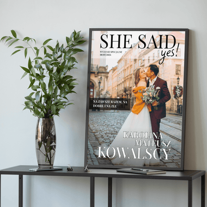 Razem na dobre i na złe - plakat, spersonalizowany prezent dla pary - idamell.com