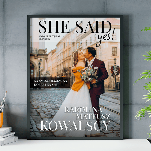 Razem na dobre i na złe - plakat, spersonalizowany prezent dla pary - idamell.com