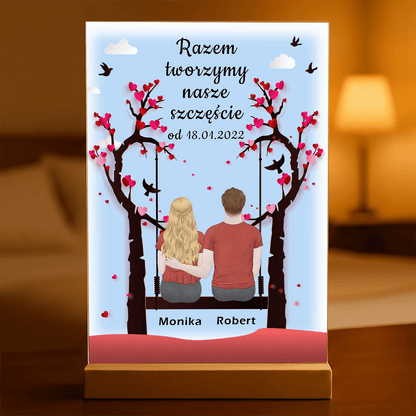 Razem tworzymy nasze szczęście - Druk na szkle, spersonalizowany prezent - idamell.com