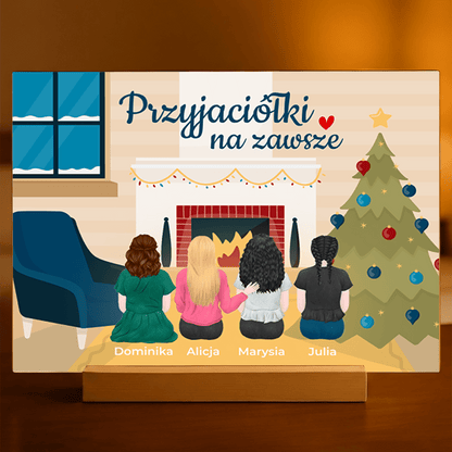 Razem w święta - Druk na szkle, spersonalizowany prezent dla przyjaciółki - idamell.com