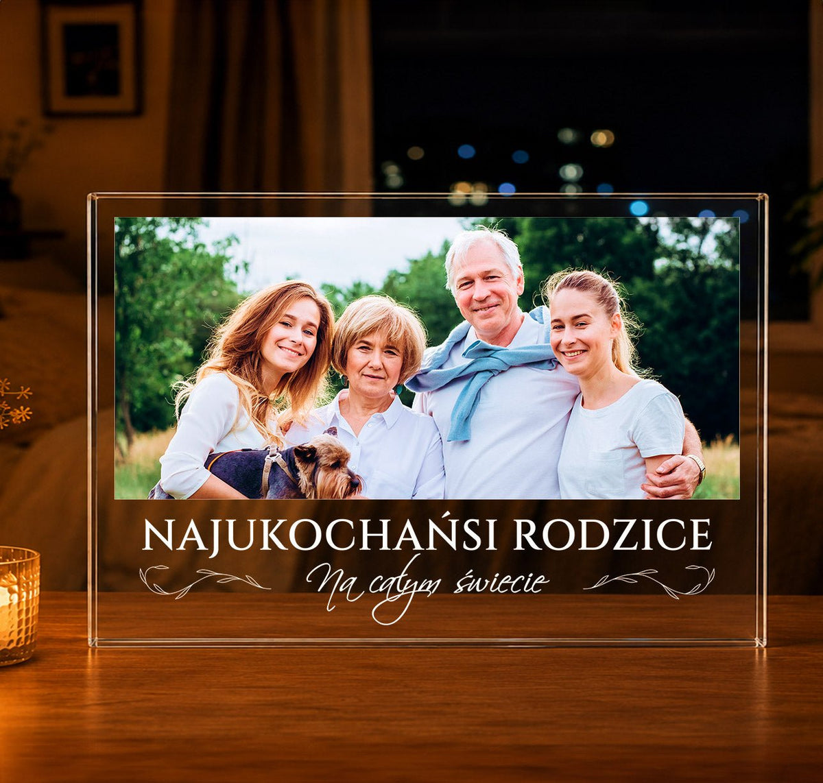 Rodzinne zdjęcie - Druk na szkle, spersonalizowany prezent dla rodziców - idamell.com