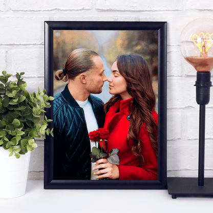 Romantyczne zdjęcie pary - Druk na szkle, spersonalizowany prezent dla pary - idamell.com