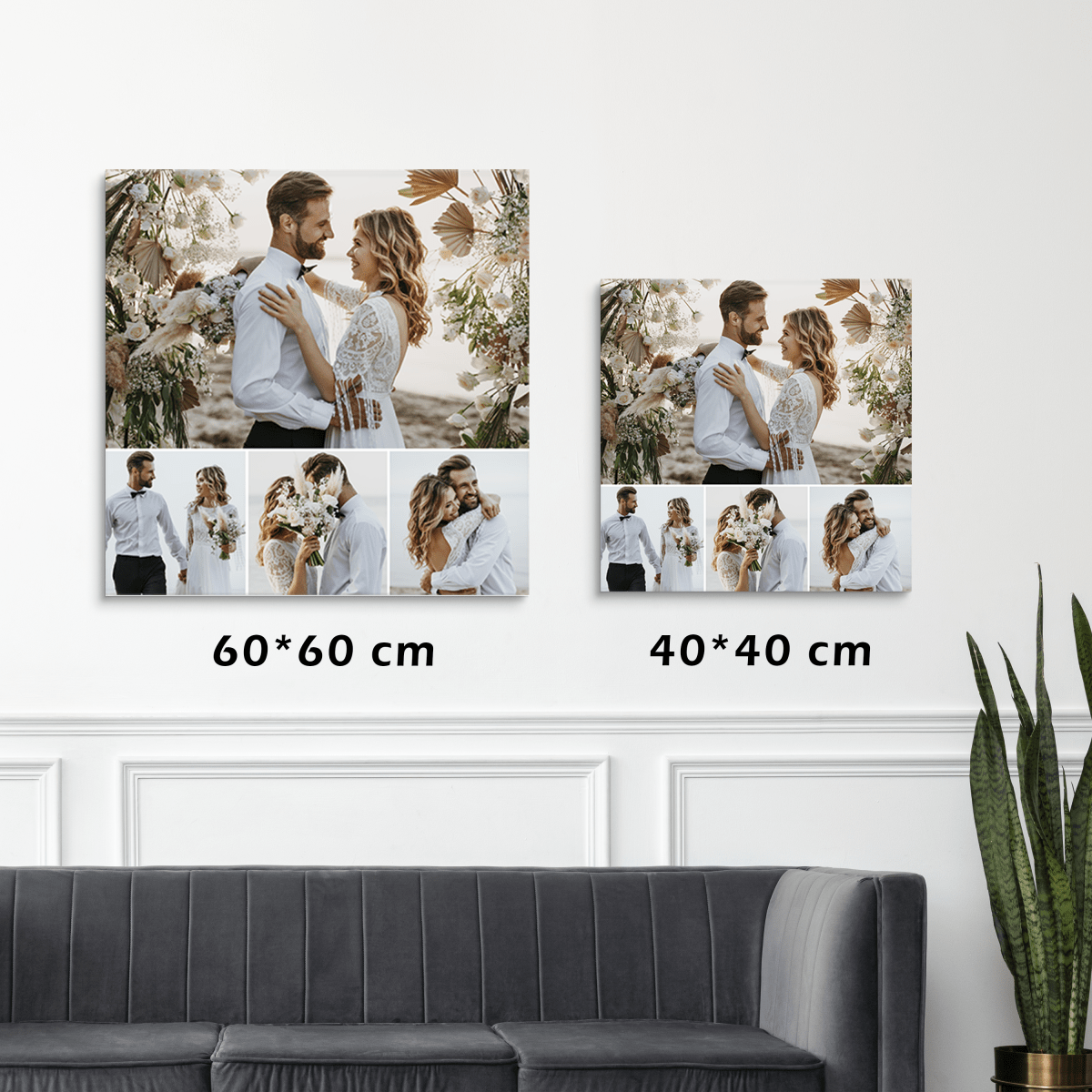 Sesja ślubna - druk na płótnie, spersonalizowany prezent dla pary - idamell.com