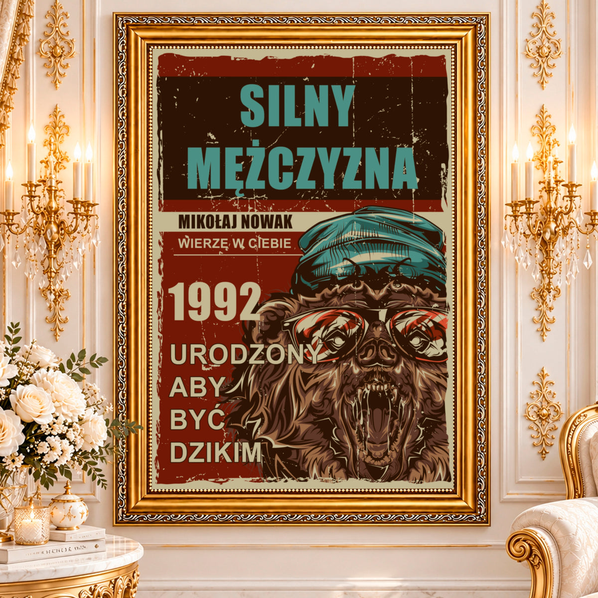 Kolaż ze zdjęć na płótnie Siła i spokój — prezent dla mężczyzny