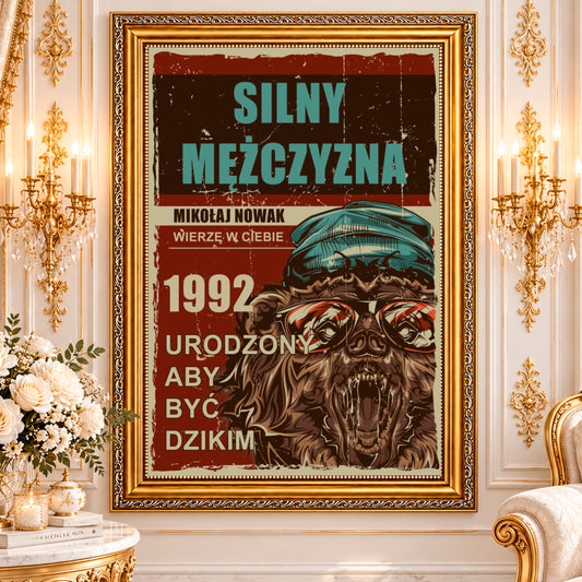 Kolaż ze zdjęć na płótnie Siła i spokój — prezent dla mężczyzny