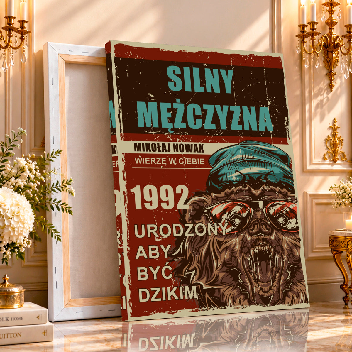 Kolaż ze zdjęć na płótnie Siła i spokój — prezent dla mężczyzny