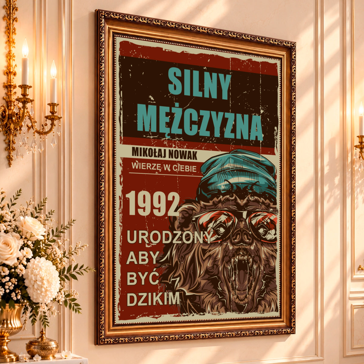 Kolaż ze zdjęć na płótnie Siła i spokój — prezent dla mężczyzny