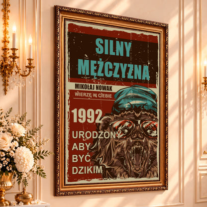 Kolaż ze zdjęć na płótnie Siła i spokój — prezent dla mężczyzny