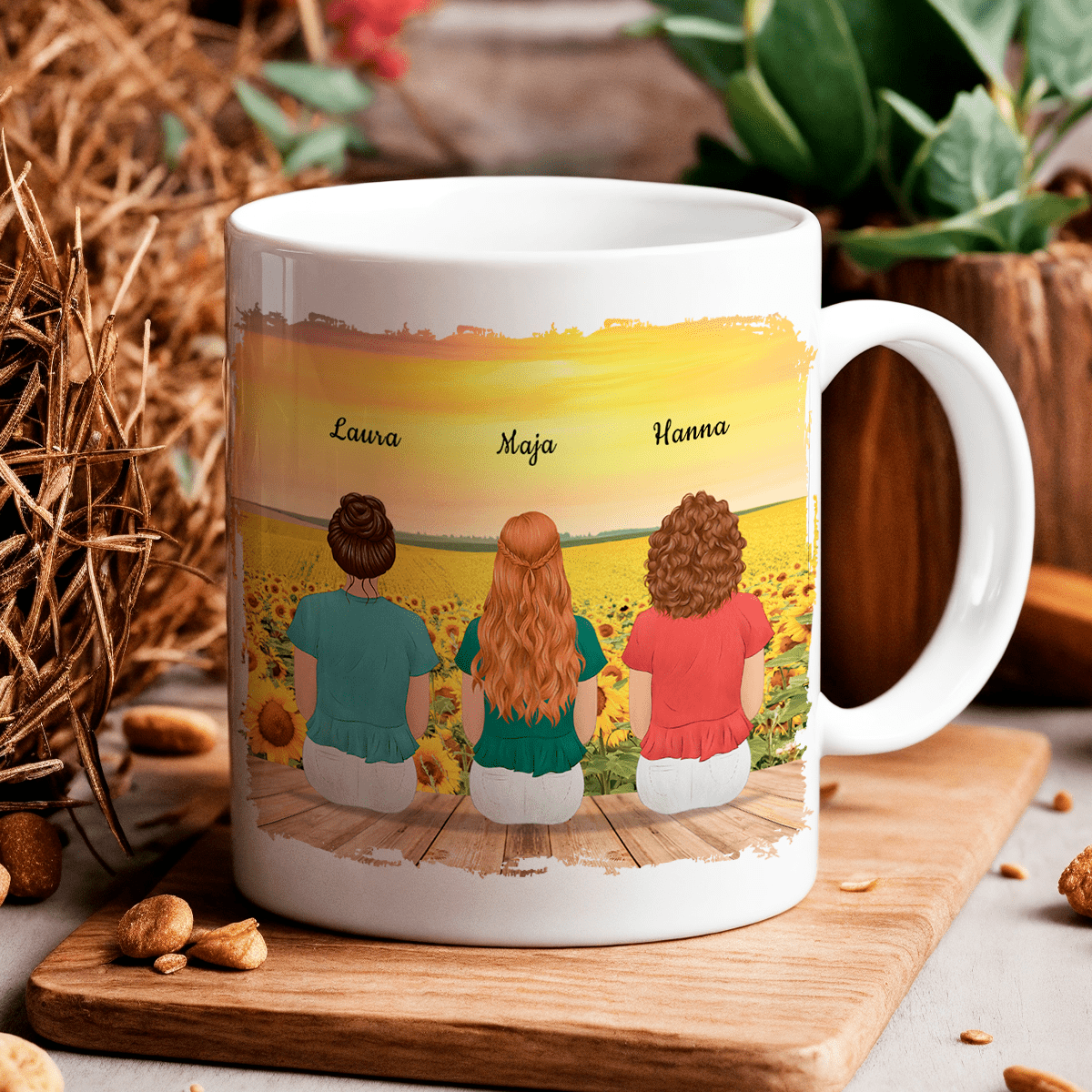 Siostra Clipart - 1x Kubek z nadrukiem, spersonalizowany prezent dla siostry - idamell.com