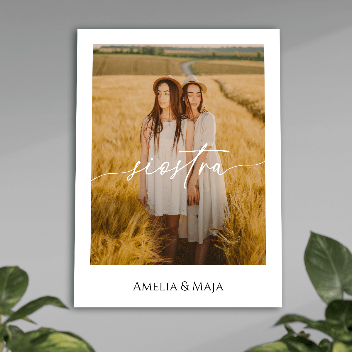 Siostra - plakat, spersonalizowany prezent dla siostry - idamell.com