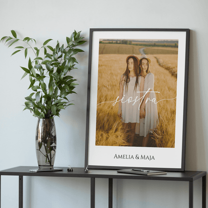 Siostra - plakat, spersonalizowany prezent dla siostry - idamell.com