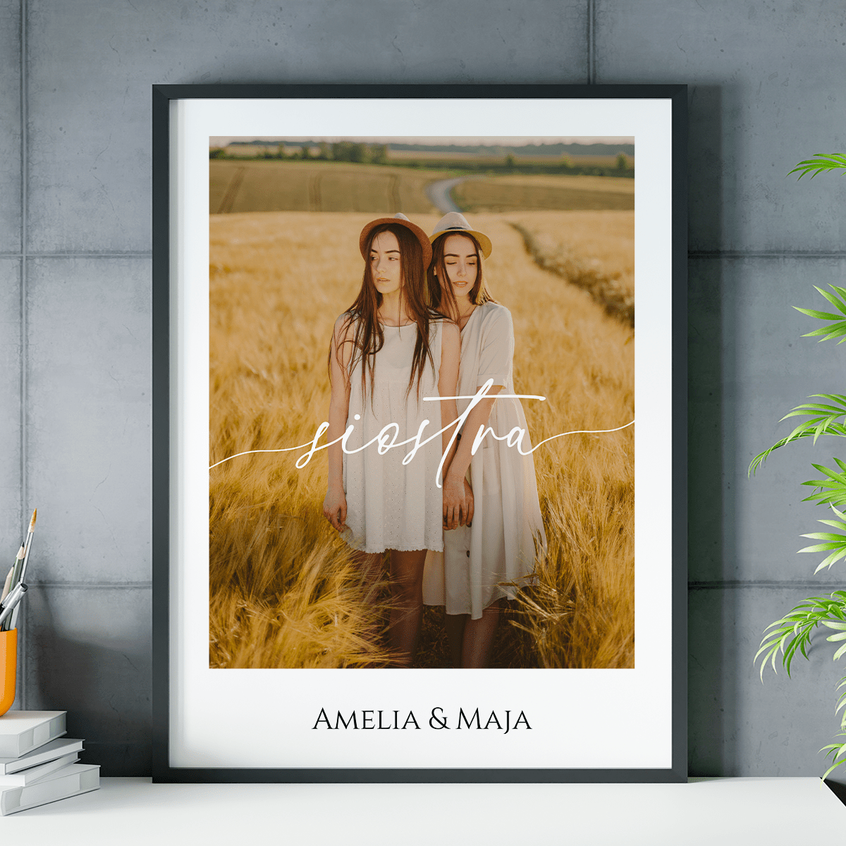 Siostra - plakat, spersonalizowany prezent dla siostry - idamell.com