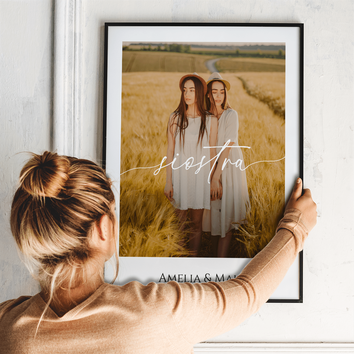 Siostra - plakat, spersonalizowany prezent dla siostry - idamell.com