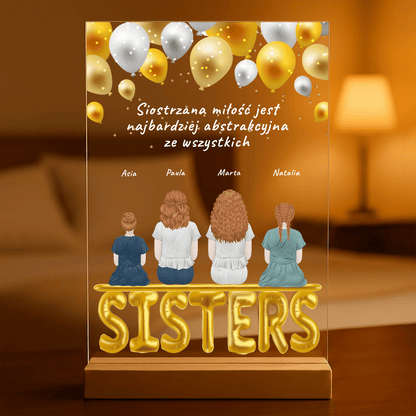 Siostrzana miłość clipart - Druk na szkle, spersonalizowany prezent dla siostry - idamell.com