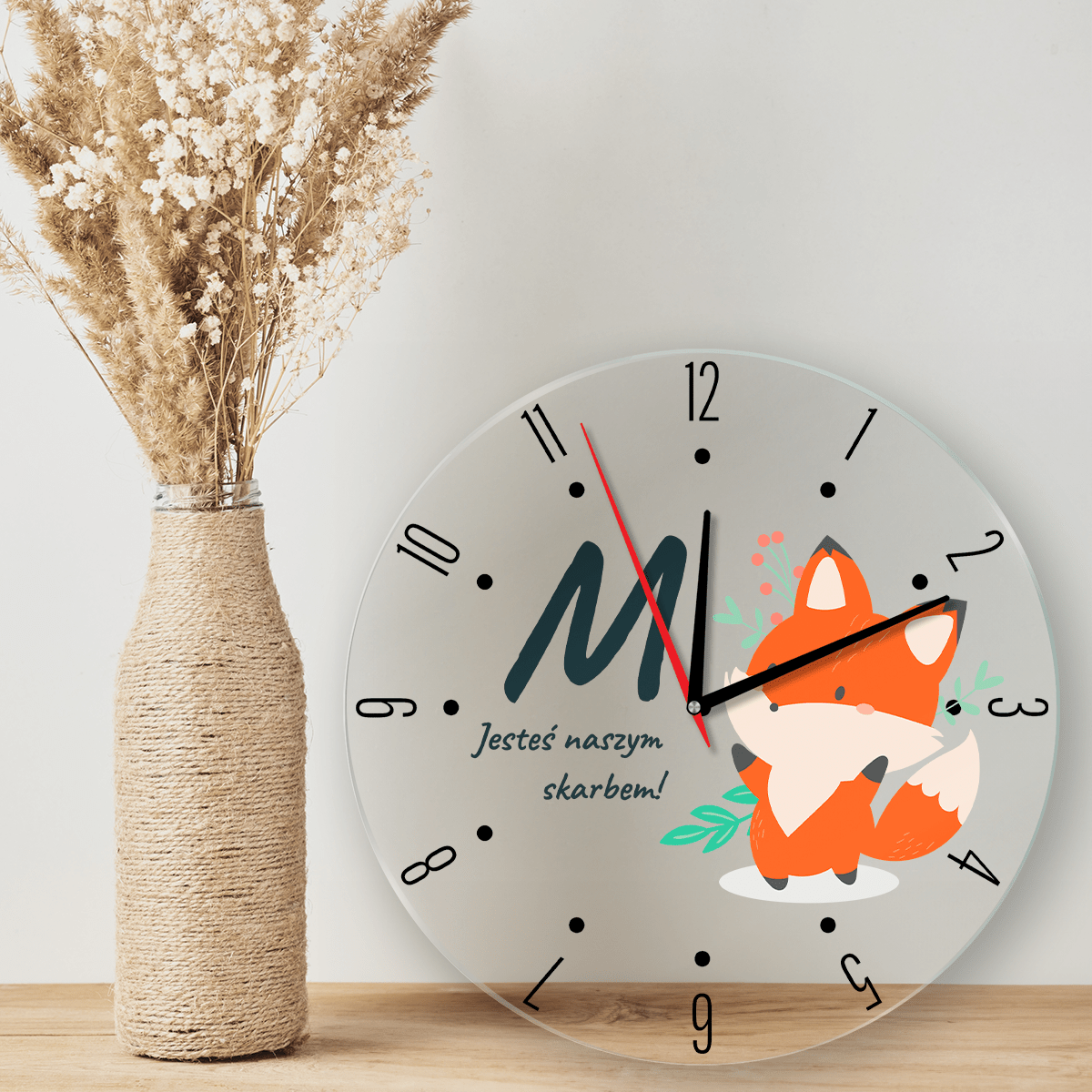 Skarb - zegar, spersonalizowany prezent dla dziecka - idamell.com