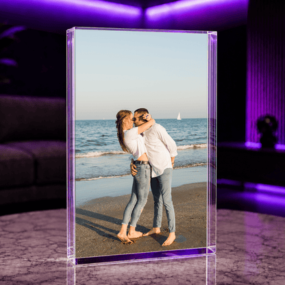 Spacer po plaży - Druk na szkle, spersonalizowany prezent dla pary - idamell.com