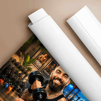 Sportowiec ilustracja - plakat, spersonalizowany prezent dla sportowca - idamell.com