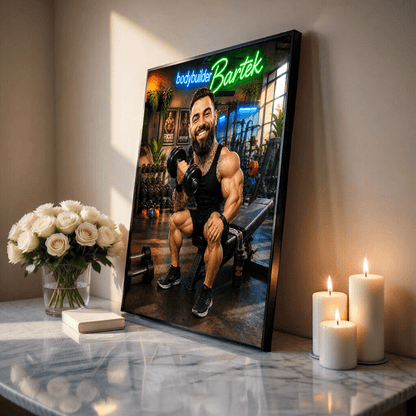 Sportowiec ilustracja - plakat, spersonalizowany prezent dla sportowca - idamell.com