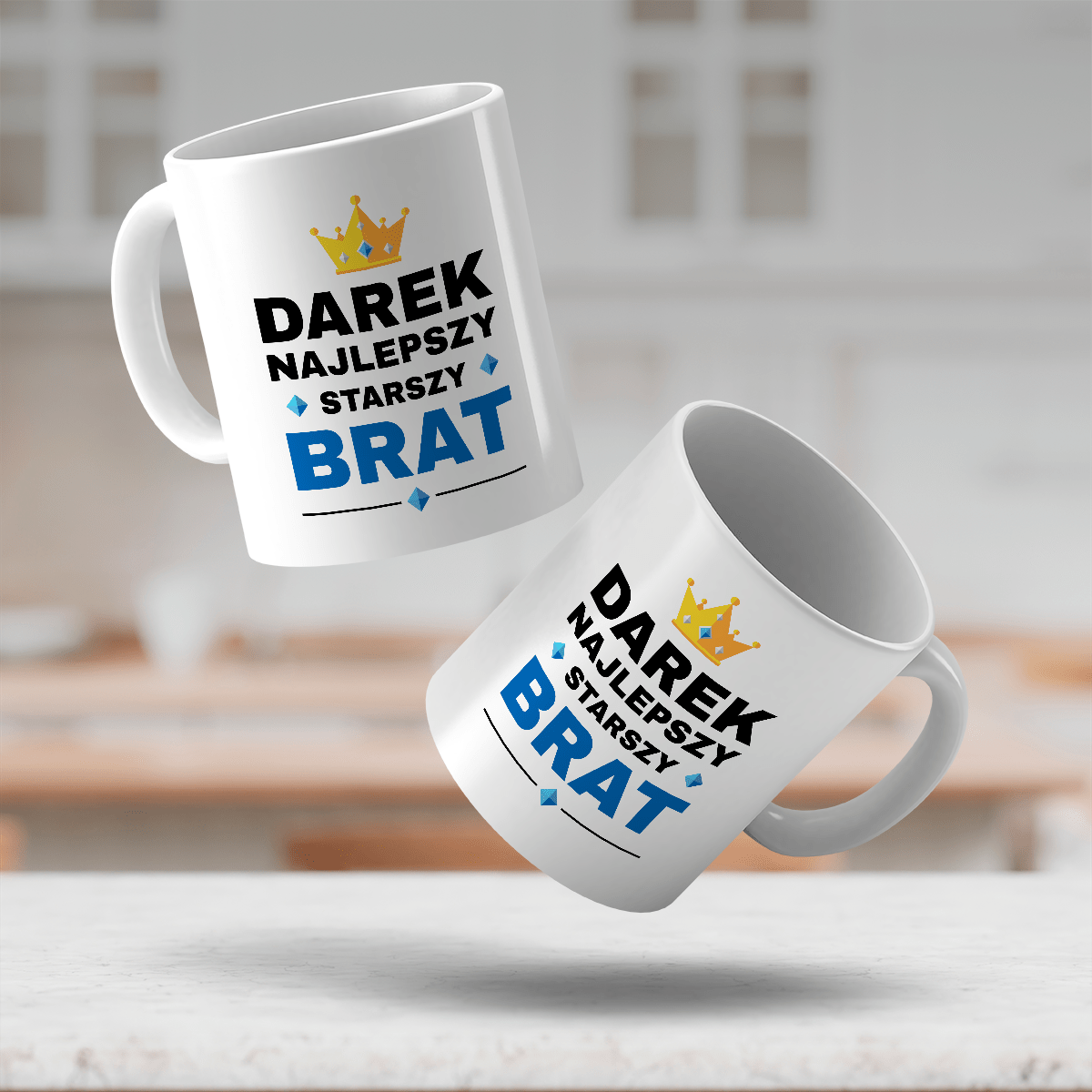 Starszy brat - 1x Kubek z nadrukiem, spersonalizowany prezent dla brata - idamell.com