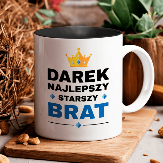 Starszy brat - 1x Kubek z nadrukiem, spersonalizowany prezent dla brata - idamell.com