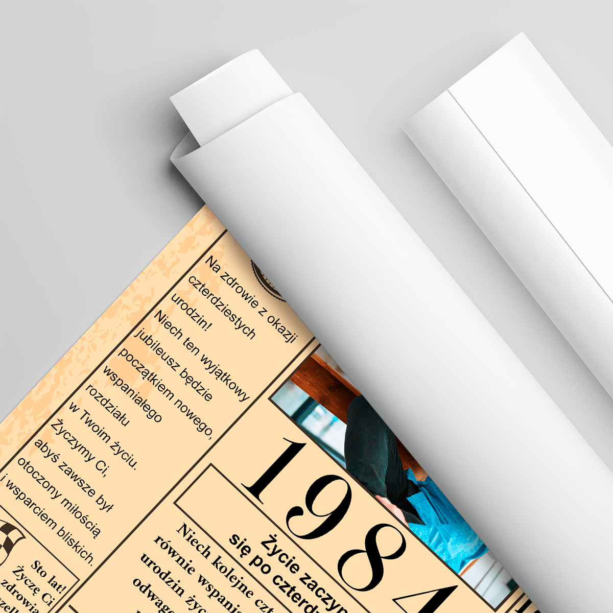 Strona gazety - plakat, spersonalizowany prezent na urodziny - idamell.com