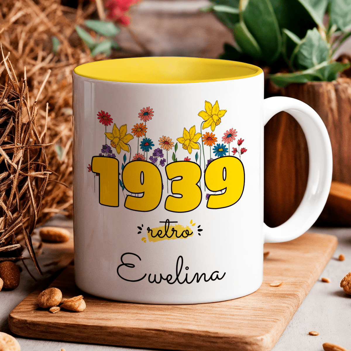 Styl retro 1939 - 1x Kubek z nadrukiem, spersonalizowany prezent dla kobiety - idamell.com