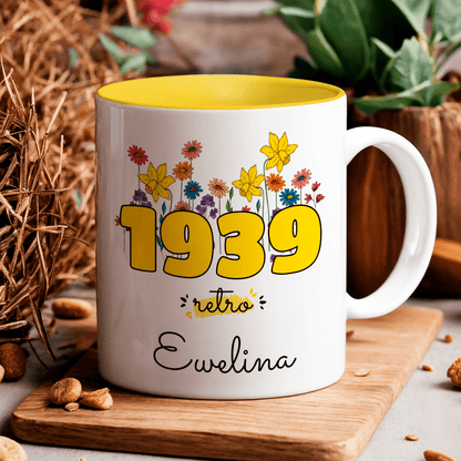 Styl retro 1939 - 1x Kubek z nadrukiem, spersonalizowany prezent dla kobiety - idamell.com