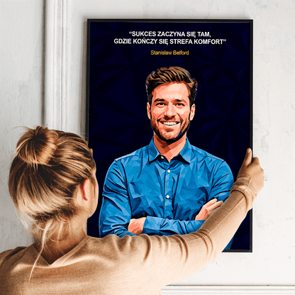 SUKCES - plakat, spersonalizowany prezent dla niego - idamell.com