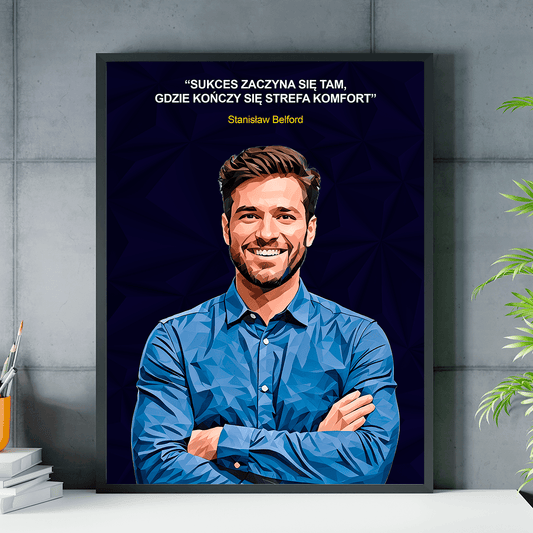 SUKCES - plakat, spersonalizowany prezent dla niego - idamell.com