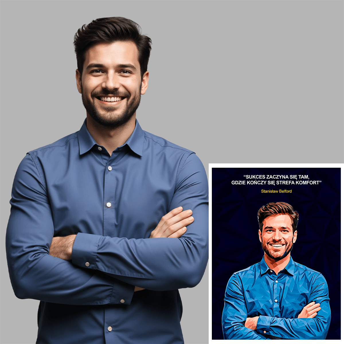 SUKCES - plakat, spersonalizowany prezent dla niego - idamell.com