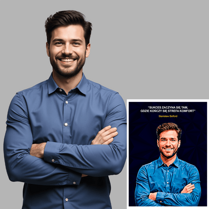 SUKCES - plakat, spersonalizowany prezent dla niego - idamell.com