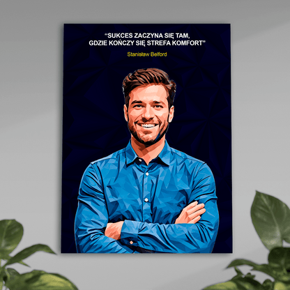 SUKCES - plakat, spersonalizowany prezent dla niego - idamell.com