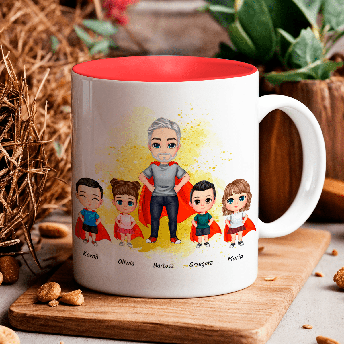Super dziadek Clipart - 1x Kubek z nadrukiem, spersonalizowany prezent dla dziadka - idamell.com
