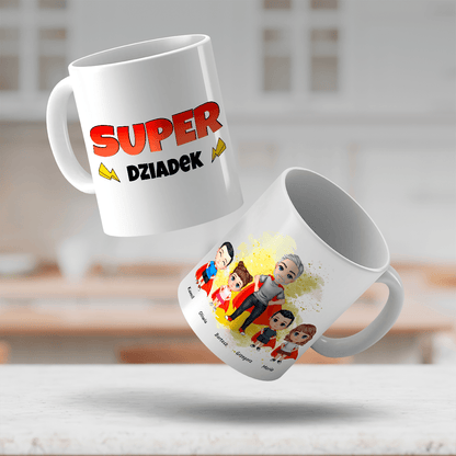 Super dziadek Clipart - 1x Kubek z nadrukiem, spersonalizowany prezent dla dziadka - idamell.com