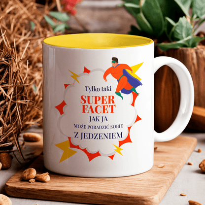 Super facet - 1x Kubek z nadrukiem, spersonalizowany prezent dla niego - idamell.com