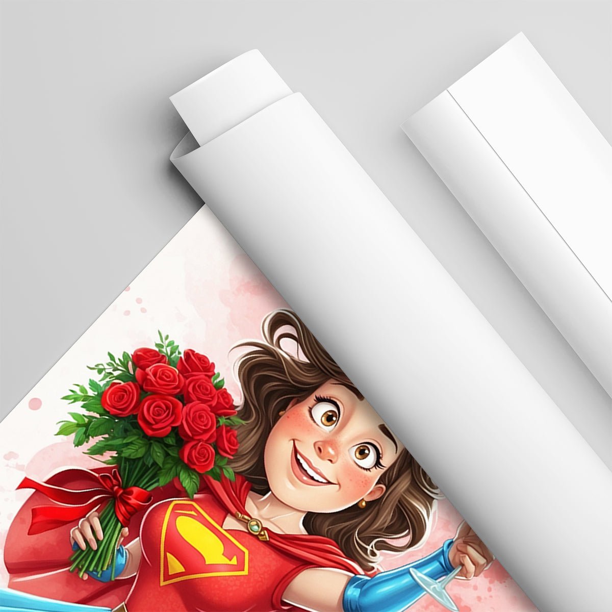Super mama Ilustracja - plakat, spersonalizowany prezent dla mamy - idamell.com