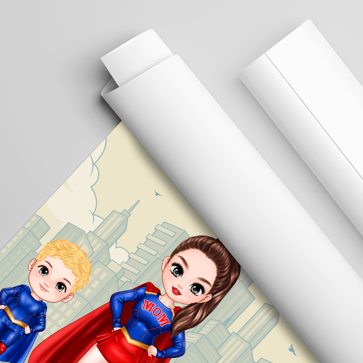 Super mom Clipart - plakat, spersonalizowany prezent dla mamy - idamell.com