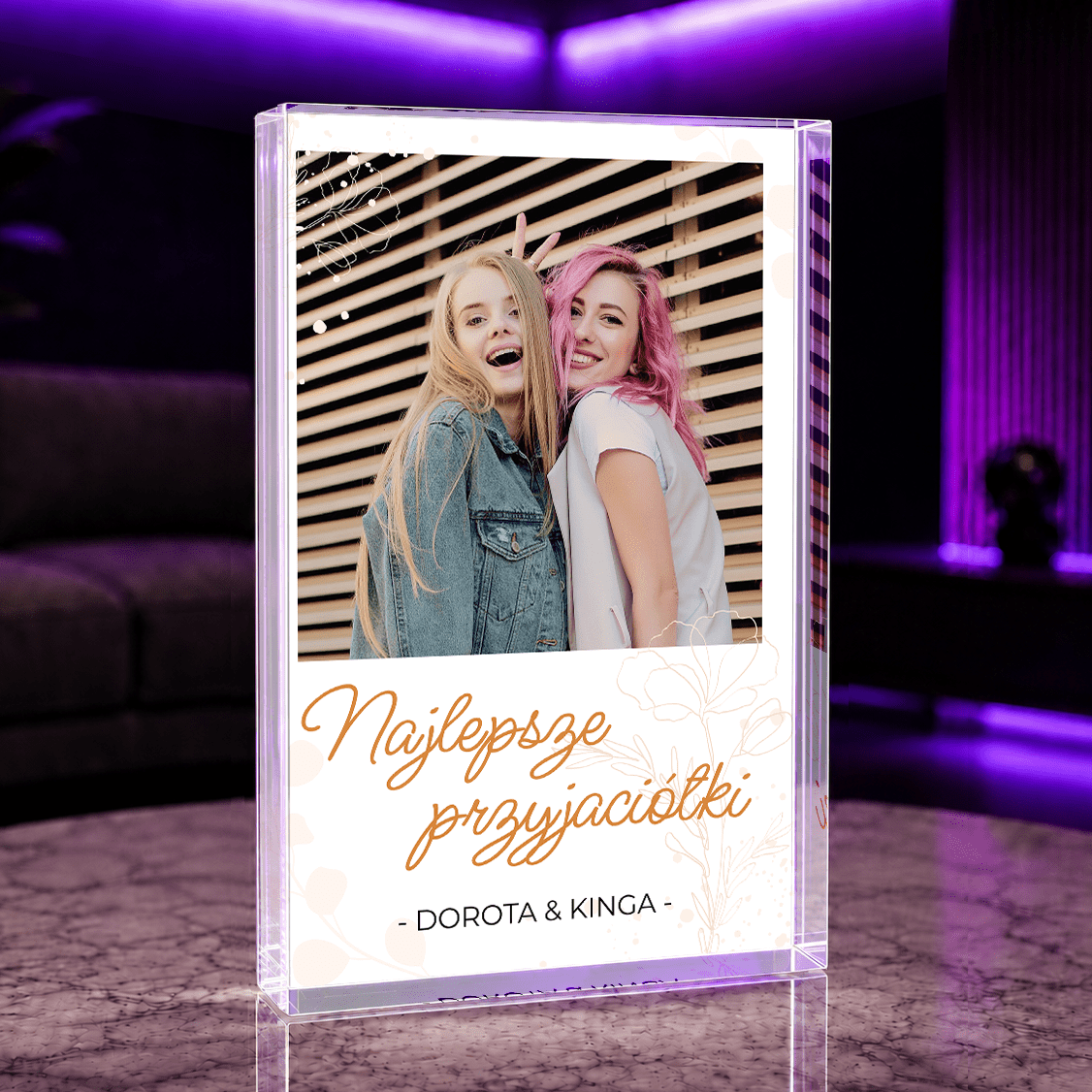Super przyjaciółka - Druk na szkle, spersonalizowany prezent dla przyjaciółki - idamell.com