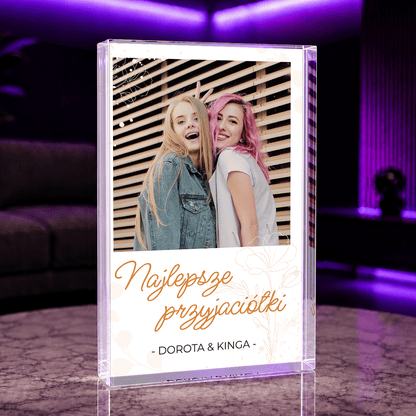 Super przyjaciółka - Druk na szkle, spersonalizowany prezent dla przyjaciółki - idamell.com