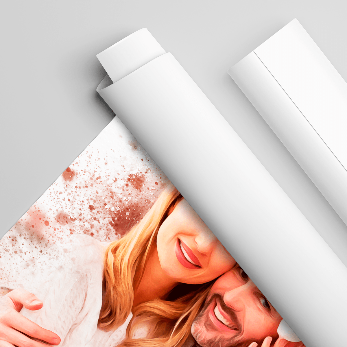 Świąteczny portret rodziców - plakat, spersonalizowany prezent dla rodziców - idamell.com