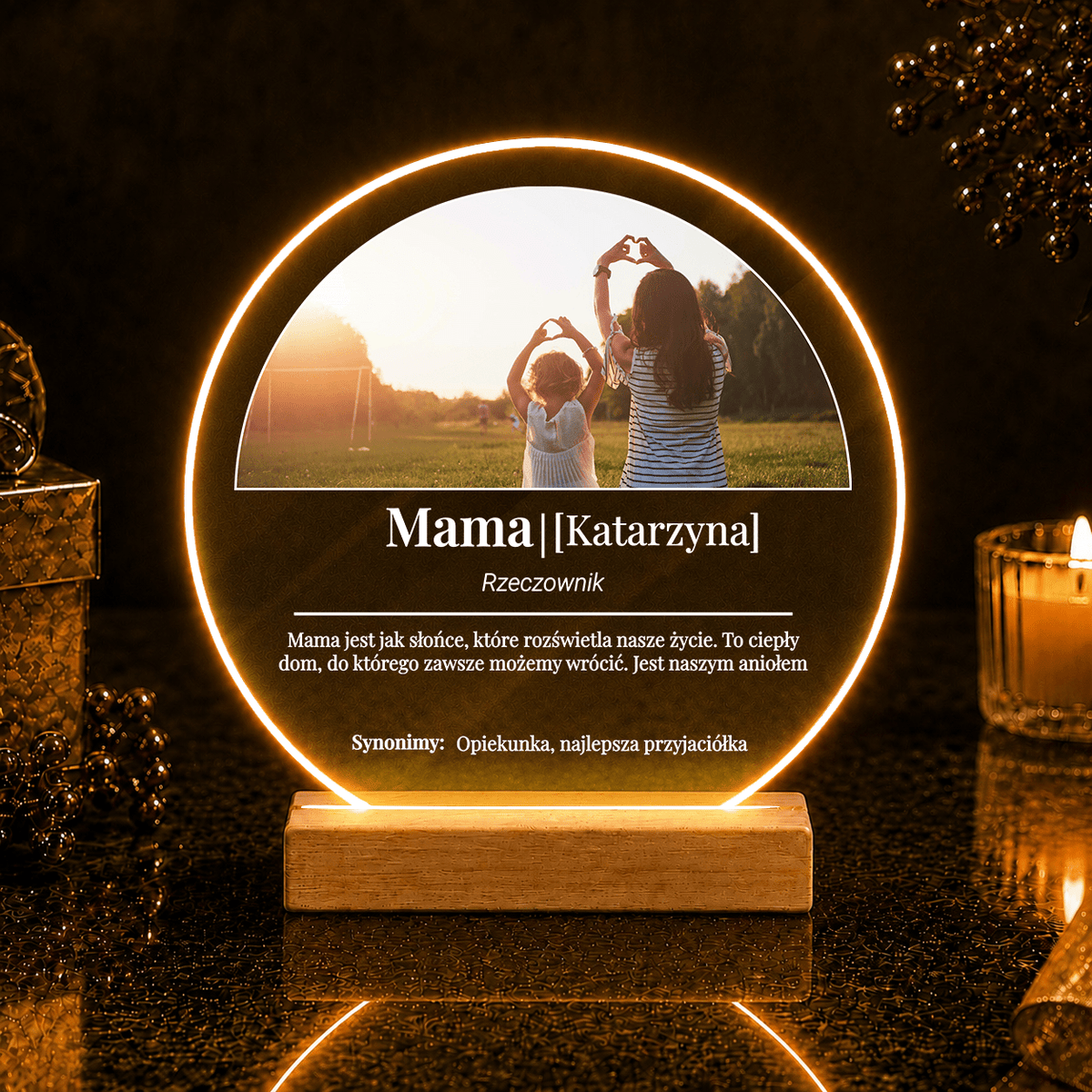 Synonimy słowa mama - Druk na szkle, spersonalizowany prezent dla mamy - idamell.com