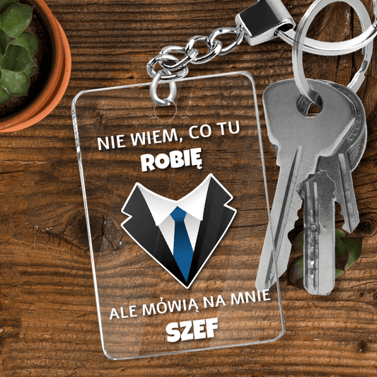 Szef - brelok do kluczy, spersonalizowany prezent dla szefa - idamell.com