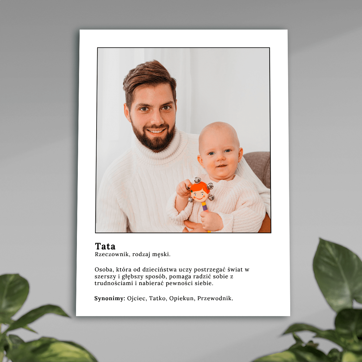 Tata, wyjątkowa osoba - plakat, spersonalizowany prezent dla taty - idamell.com