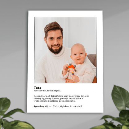 Tata, wyjątkowa osoba - plakat, spersonalizowany prezent dla taty - idamell.com