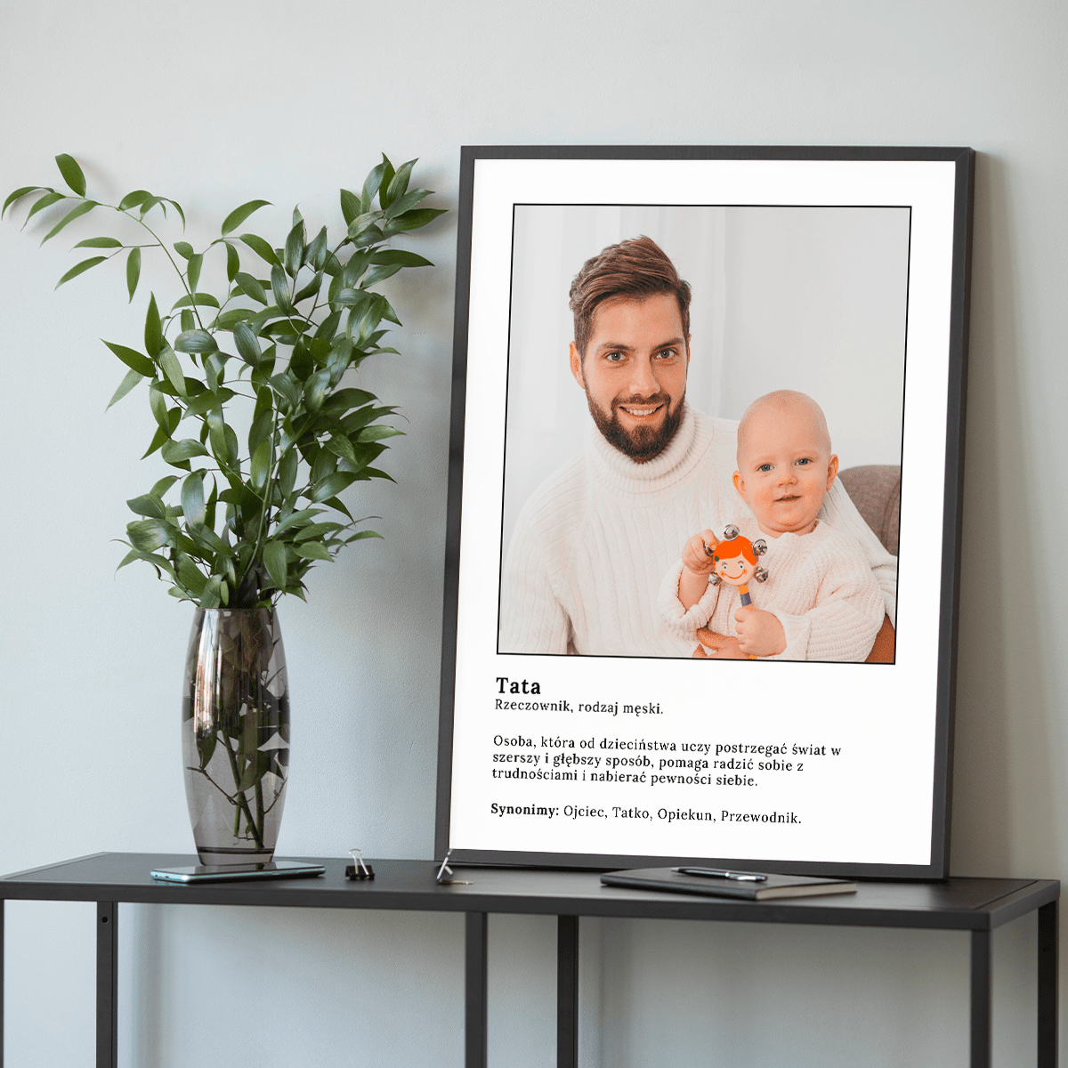 Tata, wyjątkowa osoba - plakat, spersonalizowany prezent dla taty - idamell.com