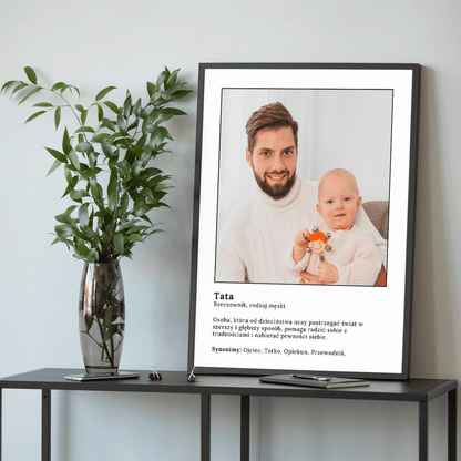 Tata, wyjątkowa osoba - plakat, spersonalizowany prezent dla taty - idamell.com
